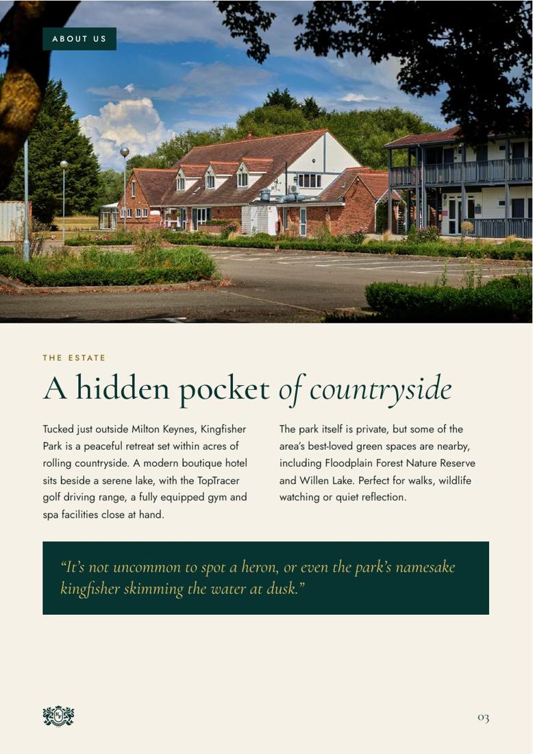 Kingfisher Park guest guide: About the estate